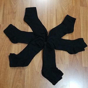 B2G1 TS 6 Pairs Black Quarter Ankle Socks